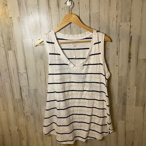 NWT Women’s Mudpie Striped V Neck Tank Top Size Medium